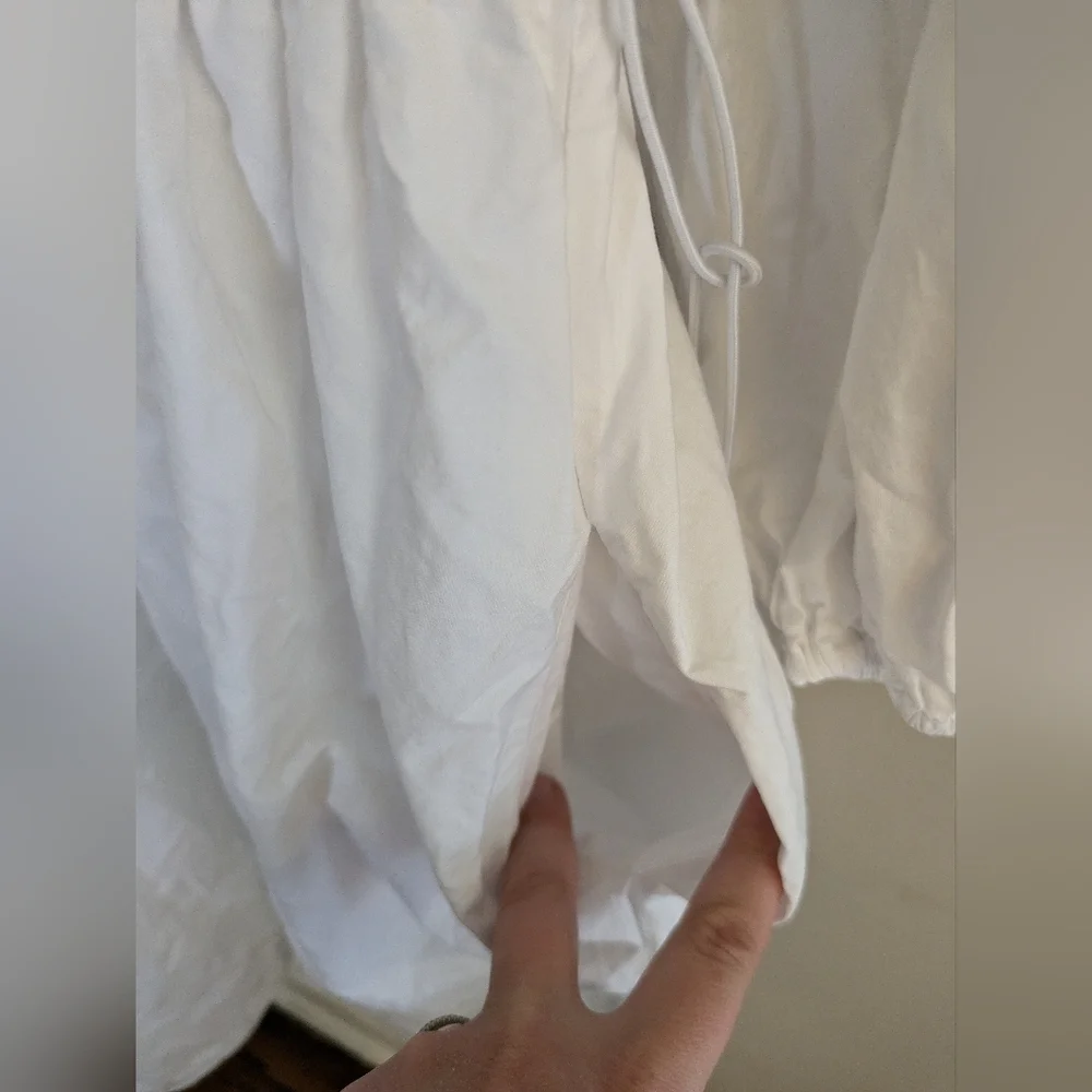 Rosetta Getty White Cinched Midi Dress Size S - Picture 8 of 10